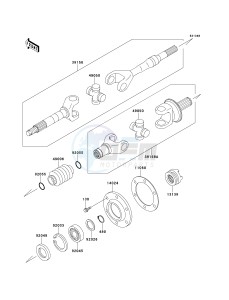 KAF 620 A6 [MULE 2510 4X4] (A6) [MULE 2510 4X4] drawing DRIVE SHAFT-- REAR- -