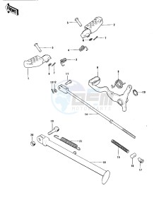 KT 250 A [TRIAL] (A-A2) [TRIAL] drawing FOOTRESTS_STAND_BRAKE PEDAL