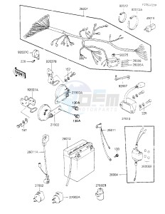 KZ 700 A (A1) drawing CHASSIS ELECTRICAL EQUIPMENT