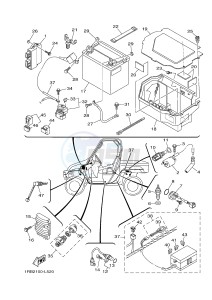 YXR700F YXR7FD RHINO 700 (1RBE 1RBF 1RBG 1RBH) drawing ELECTRICAL 1