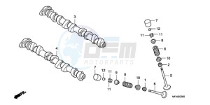 CBF1000S9 UK - (E / ABS MKH) drawing CAMSHAFT/VALVE