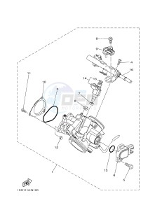 YXM700E YXM70VPHJ VIKING EPS HUNTER (B5FA) drawing THROTTLE BODY ASSY 1