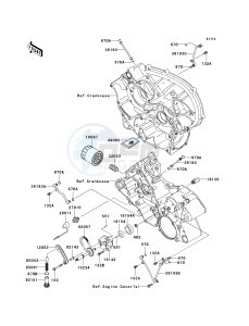 KRF 750 G [TERYX 750 FI 4X4] (G9F) G9F drawing OIL PUMP_OIL FILTER