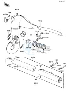 KX 500 A [KX500] (A2) [KX500] drawing MUFFLER -- 84 A2- -