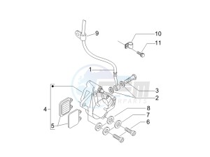 Liberty 125 4t e3 (UK) UK drawing Brakes hose  - Calipers