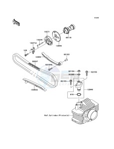 KLX110 KLX110CEF EU drawing Camshaft(s)/Tensioner