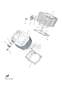 XVS950CR XV950R XV950 R-SPEC (B33A) drawing CYLINDER