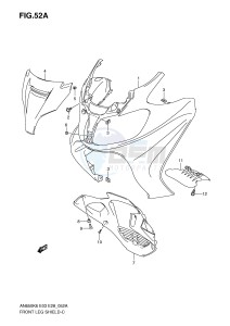 AN650 (E3-E28) Burgman drawing FRONT LEG SHIELD (AN650AK8)