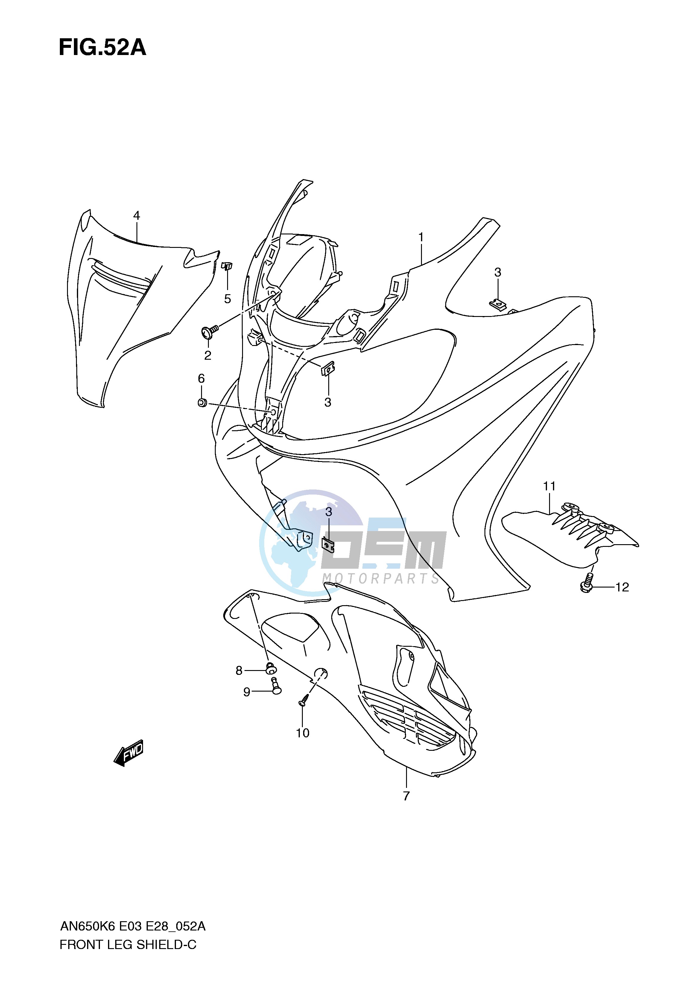 FRONT LEG SHIELD (AN650AK8)