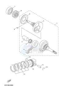 YN50FU NEO'S 4 (2ACB) drawing CRANKSHAFT & PISTON