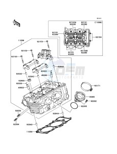 ER-6f ABS EX650DBF GB XX (EU ME A(FRICA) drawing Cylinder Head