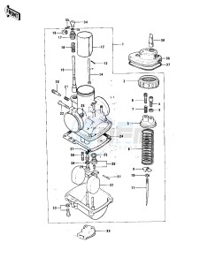 KH 100 B (B7-B8) drawing CARBURETOR