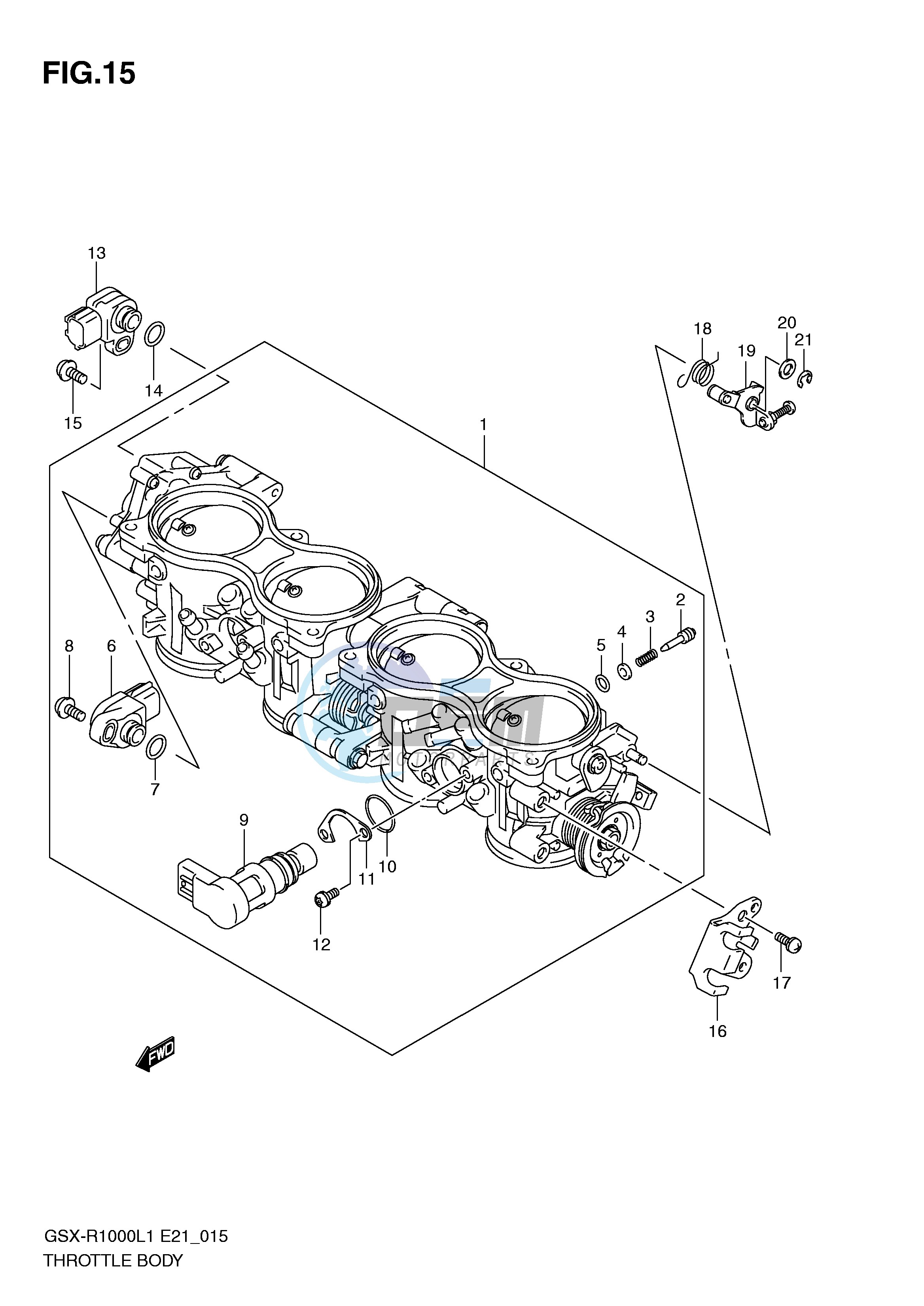 THROTTLE BODY (GSX-R1000L1 E51)