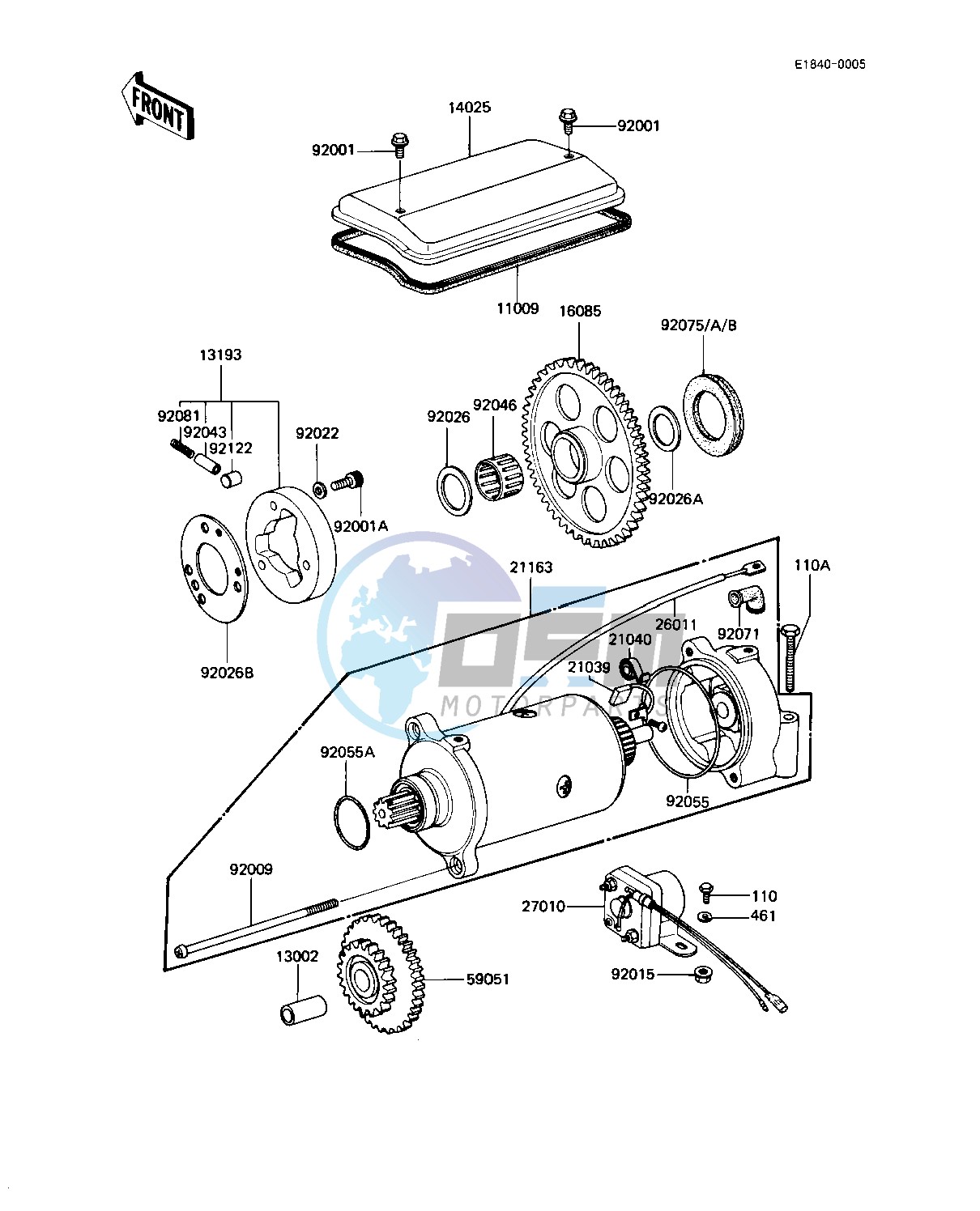 STARTER MOTOR_STARTER CLUTCH -- KZ1100-A1- -