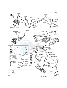 ZZR1400 ABS ZX1400JHF GB XX (EU ME A(FRICA) drawing Rear Master Cylinder