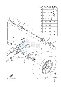 YFM700FWB KODIAK 700 (B16E) drawing REAR WHEEL