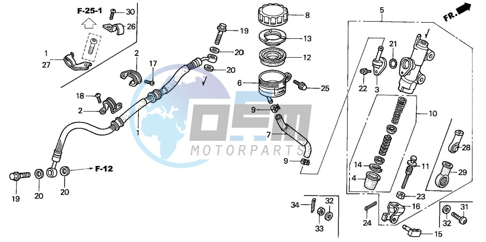 REAR BRAKE MASTER CYLINDER