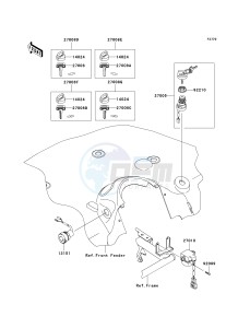 KVF 650 B [PRAIRIE 650 4X4 ADVANTAGE CLASSIC] (B2) [PRAIRIE 650 4X4 ADVANTAGE CLASSIC] drawing IGNITION SWITCH