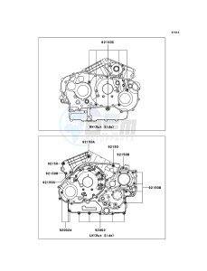 VN1600 CLASSIC TOURER VN1600D6F GB XX (EU ME A(FRICA) drawing Crankcase Bolt Pattern