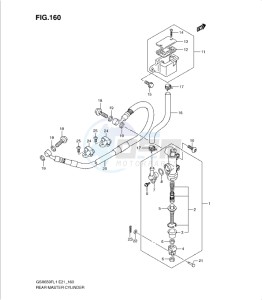 GSXF650 drawing REAR MASTER CYLINDER (GSX650FUL1 E21)