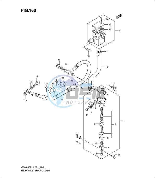 REAR MASTER CYLINDER (GSX650FUL1 E21)