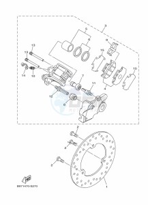 FZN250 (B8H4) drawing REAR BRAKE CALIPER