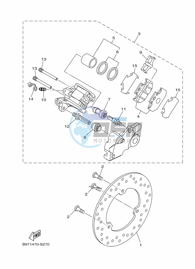 REAR BRAKE CALIPER