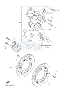 XJ6N 600 XJ6-N (NAKED) (B617 B618) drawing FRONT BRAKE CALIPER