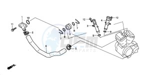 VT750DC BLACK WIDOW drawing WATER PIPE