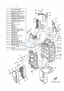 F250DETX drawing CYLINDER--CRANKCASE-1