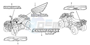 TRX400FA FOURTRAX AT drawing MARK