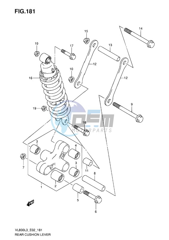 REAR CUSHION LEVER