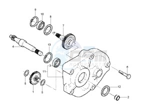 LX 2T 50 drawing Rear Wheel axle