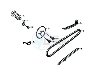 SYMPHONY ST 200i (L8) EU drawing CHAIN / CHAIN TENSIONER  / CHAIN GUIDE