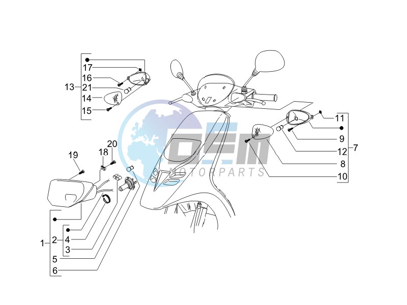 Head lamp - Turn signal lamps