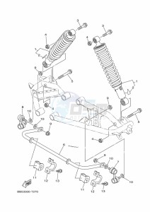 YFM450FWBD KODIAK 450 (B5R2) drawing REAR SUSPENSION