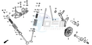 CG125M drawing CAMSHAFT/VALVE (1)