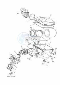 YFM700FWAD GRIZZLY 700 EPS (BLTU) drawing INTAKE