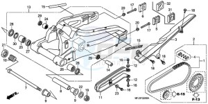 CBR600RR9 UK - (E / MME SPC 3E) drawing SWINGARM