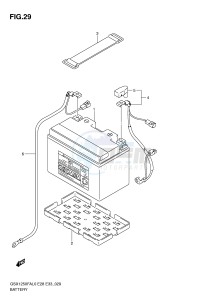 GSX1250FA (E28-E33) drawing BATTERY