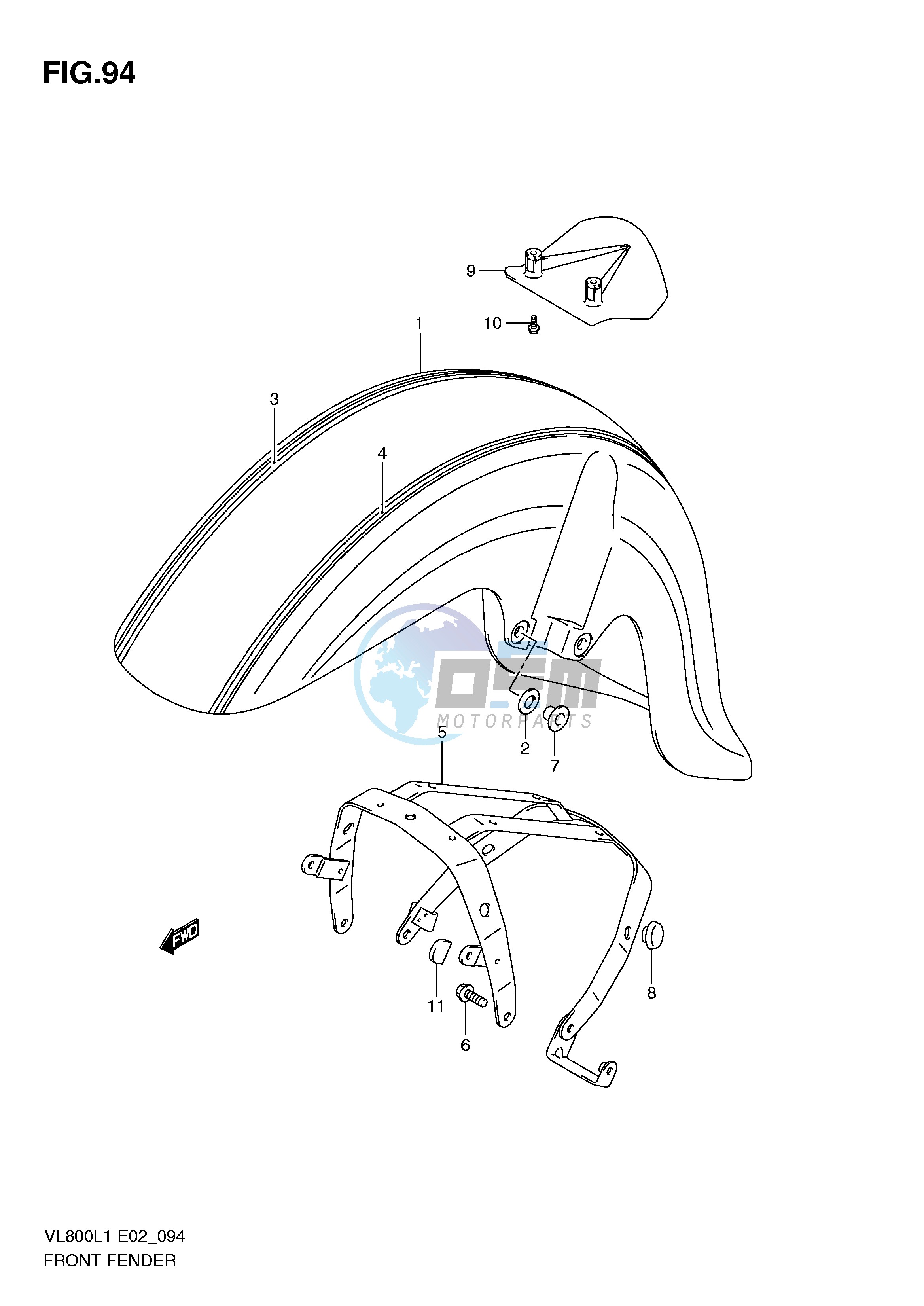 FRONT FENDER (VL800CL1 E2)