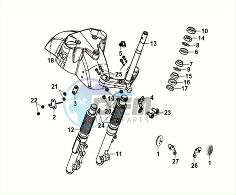 STEERING STEM FRONT CUSHION