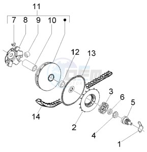 Liberty 50 4t RST ptt (F) France drawing Driving pulley