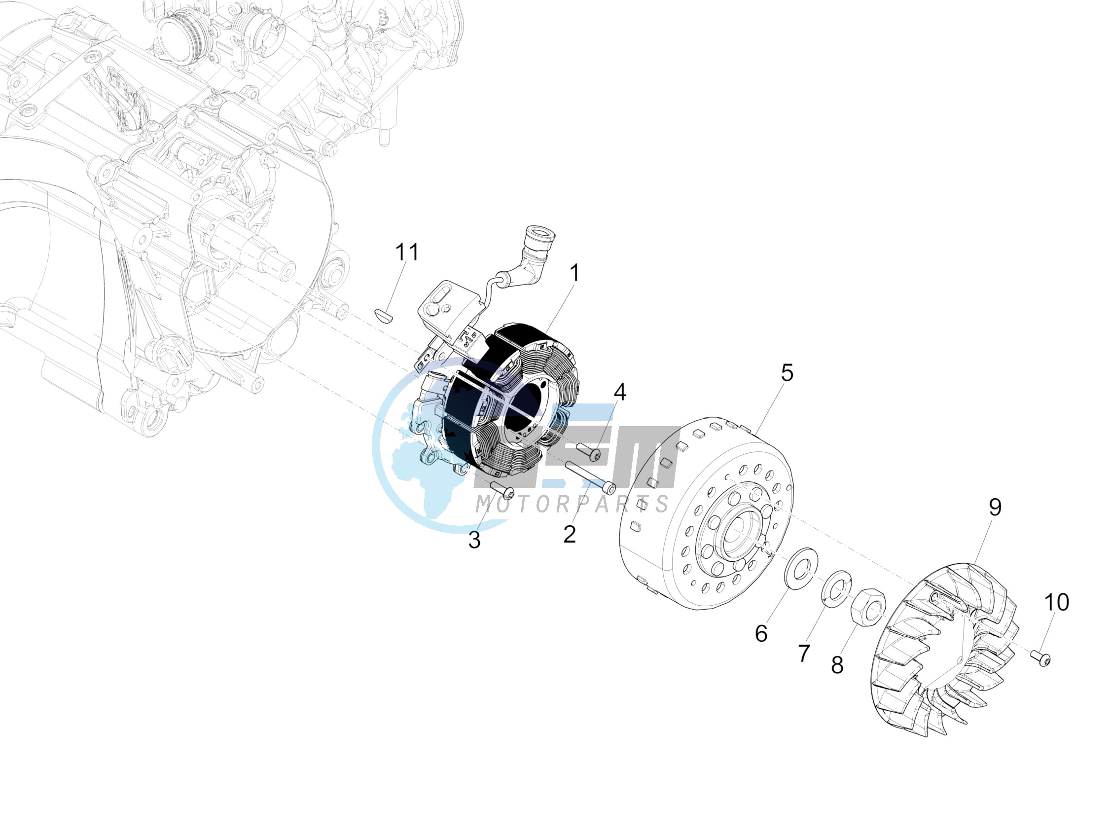 Flywheel magneto