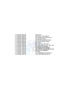 LT-A700X (E28-E33) drawing * COLOR CHART *