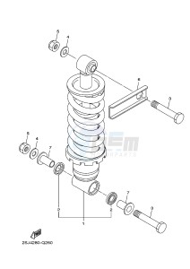 XJ6FA 600 DIVERSION F (ABS) (1DGA 1DGB) drawing REAR SUSPENSION