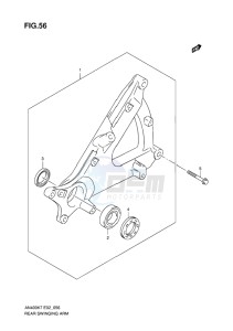 AN400Z ABS BURGMAN EU-UK drawing REAR SWINGING ARM