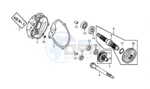 JET SPORT X R 50 drawing CRANKCASE - DRIVE SHAFT - CRANKCASE