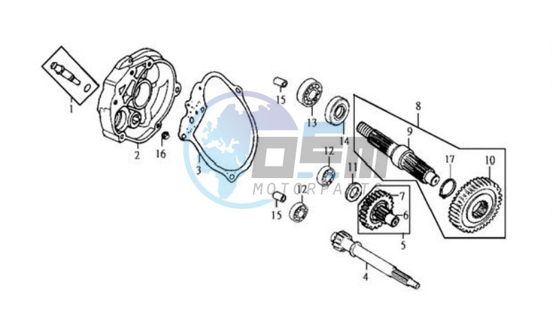 CRANKCASE - DRIVE SHAFT - CRANKCASE