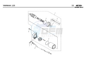 RS2-125-MATRIX-WHITE (1) drawing VALVES - DISTRIBUTION CHAIN  Yamaha 125 4t Euro 2